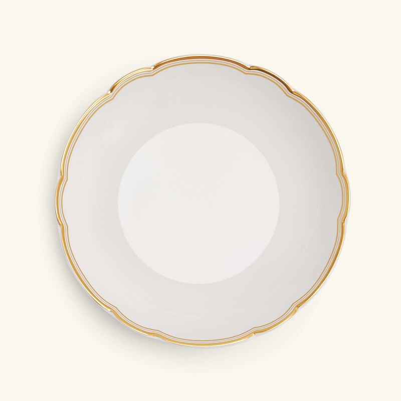 bernardaud pompadour soup plate round gold 19cm