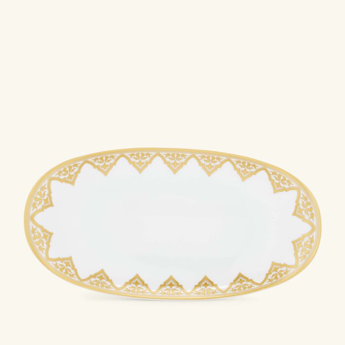 bernardaud venise serving platter oval gold 21cm