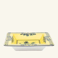 ginori 1735 oriente italiano citrino trinket tray square small yellow