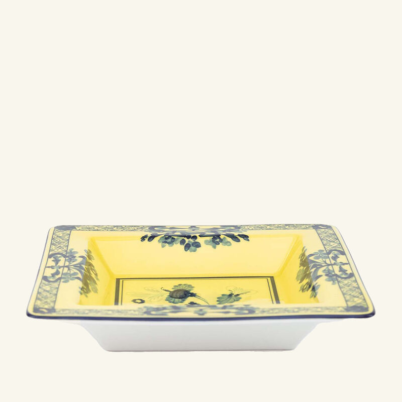 ginori 1735 oriente italiano citrino trinket tray square small yellow