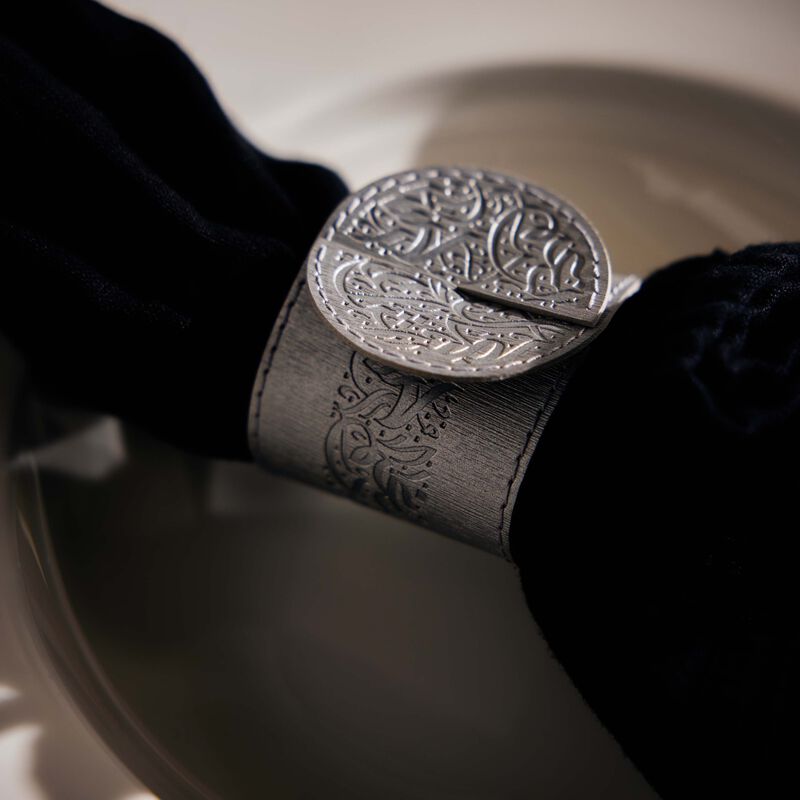 dimlaj nagham table acessories silver set of 6