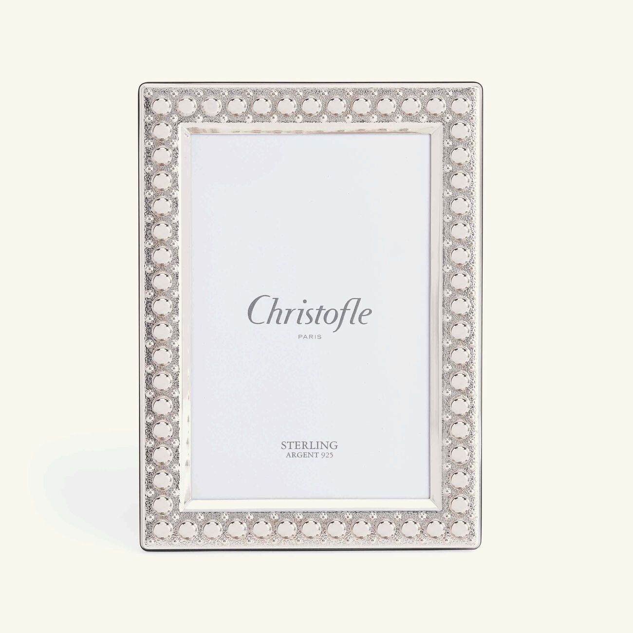 christofle perles picture frame sterling silver 10x15cm