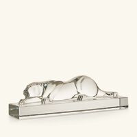 baccarat h ritage panther sculpture medium black