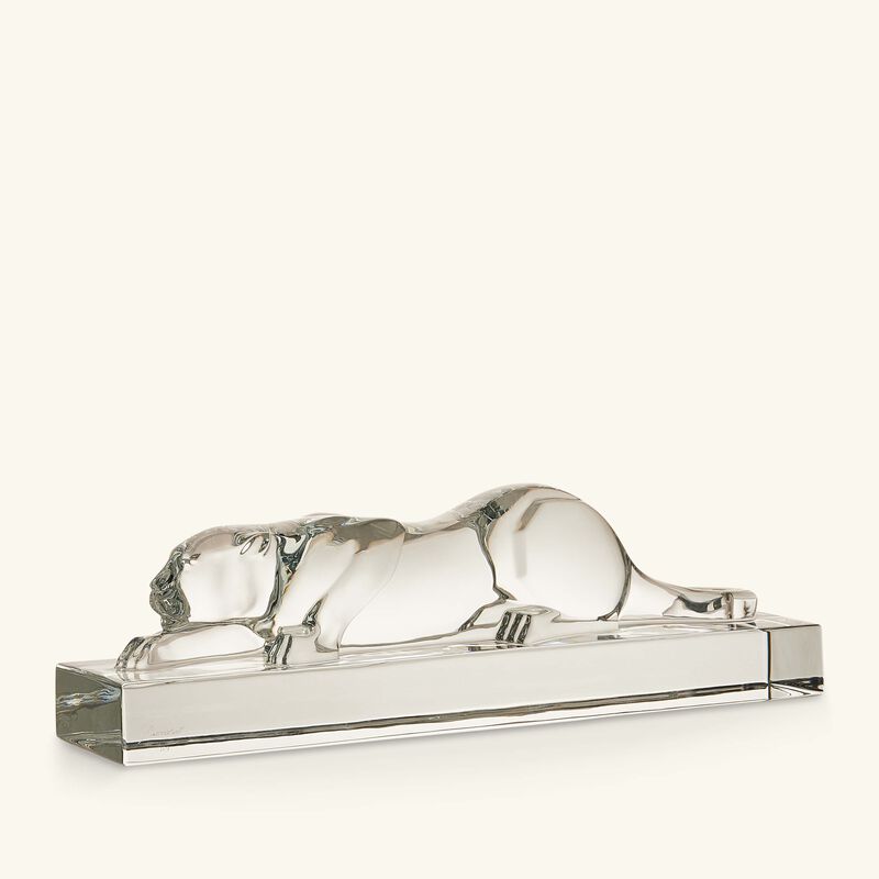 baccarat h ritage panther sculpture medium black
