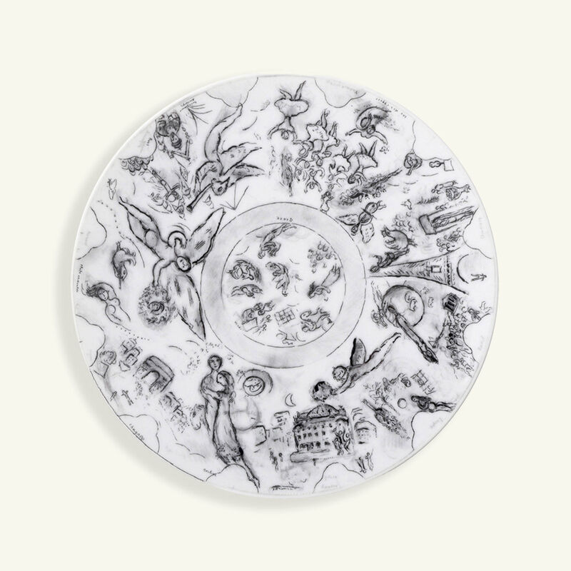 bernardaud marc chagall salad plate round white 21cm set of 6