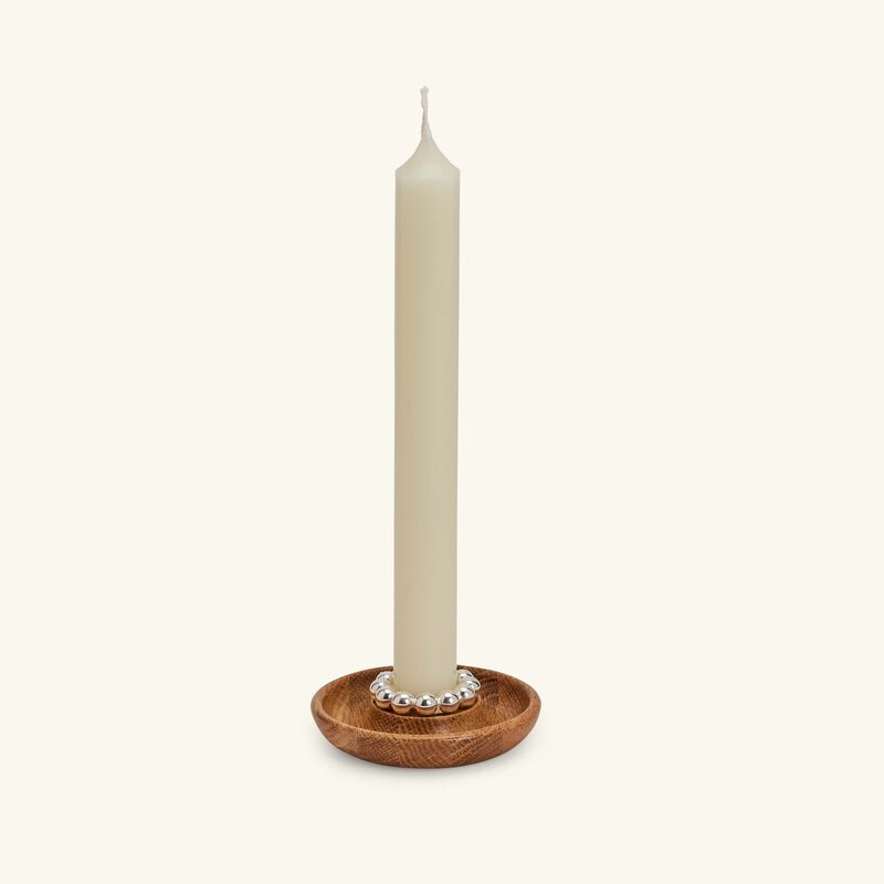 Perles Candle Holder Oak christofle perles candle holder oak