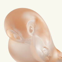 lalique piou tail down sculpture small pink