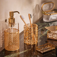 villari firenze soap dispenser gold
