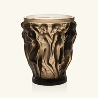 lalique bacchantes vase small brown