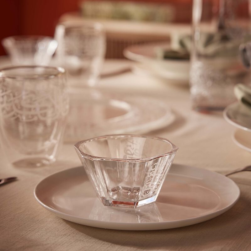 dimlaj thuluth serving bowl clear 10cm set of 6