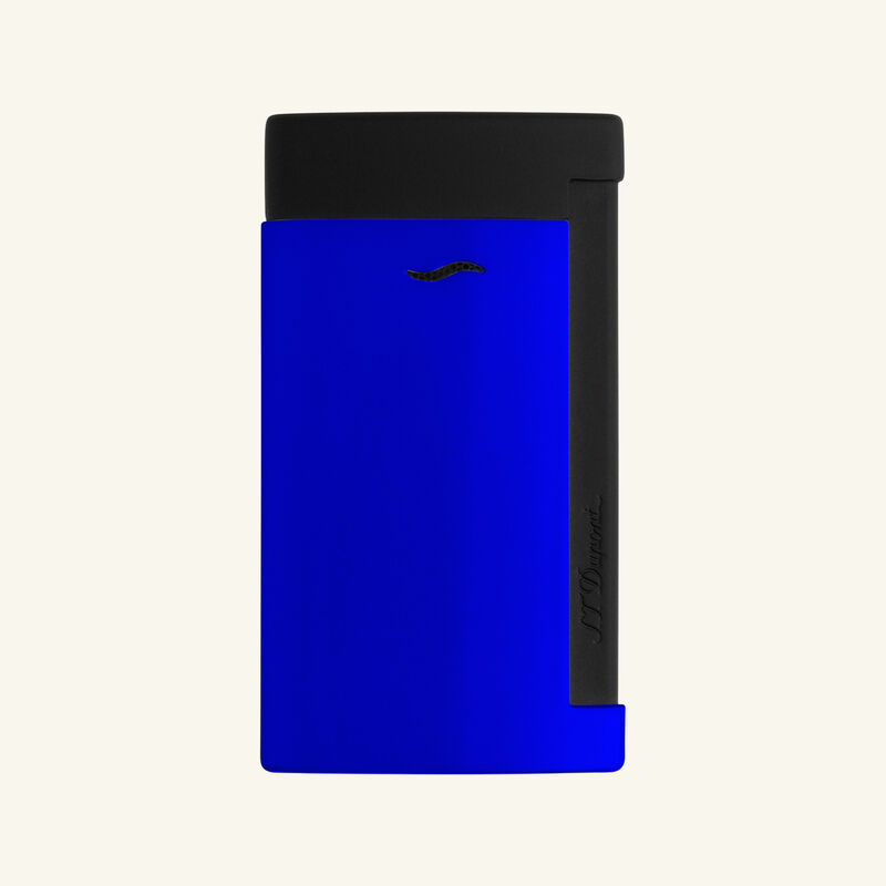 st dupont slim 7 lighter neon blue