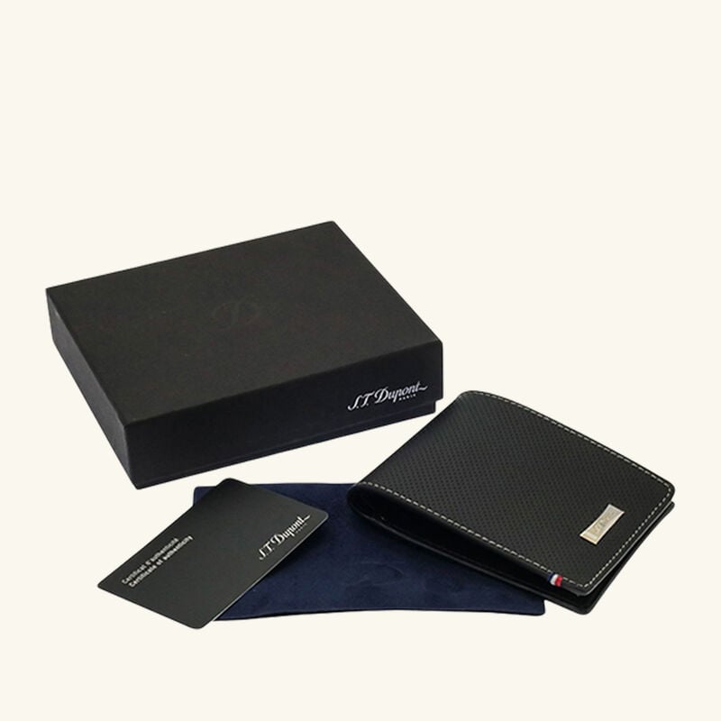 st dupont defi perforated 6 card wallet black