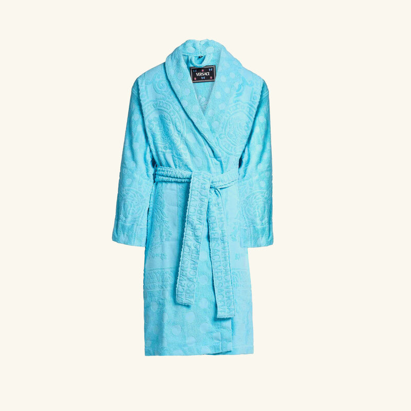 versace la vacanza bath robe extra large blue
