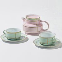 Diva Tea Cup & Saucer Green Set of 2 ginori 1735 diva tea cup saucer green set of 2