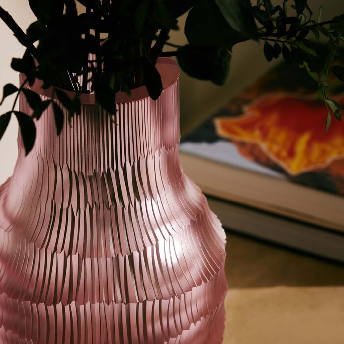 ruckl heroine rei vase round large pink