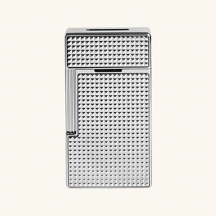 st dupont big d diamond head lighter silver
