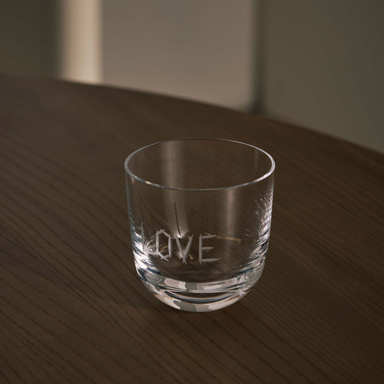 ruckl abc love drinking glass clear