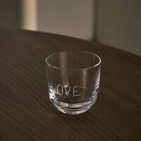 ruckl abc love drinking glass clear