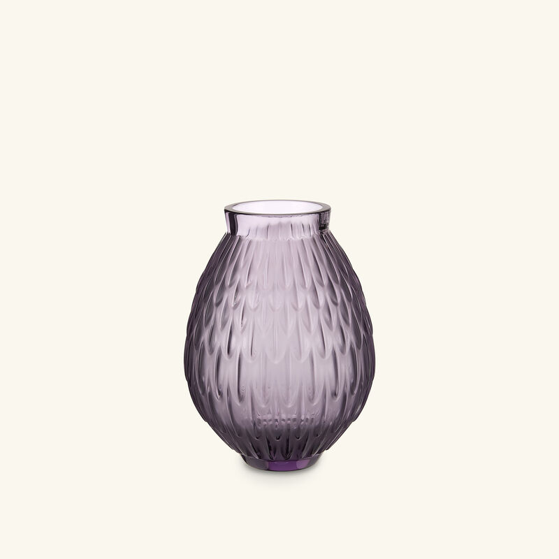 lalique vesper plumes vase small purple