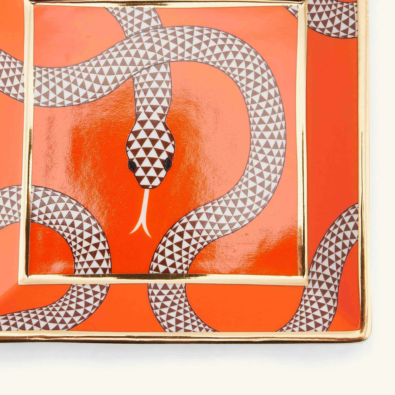 jonathan adler eden trinket tray rectangular small orange set of 4