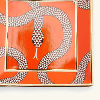 jonathan adler eden trinket tray rectangular small orange set of 4