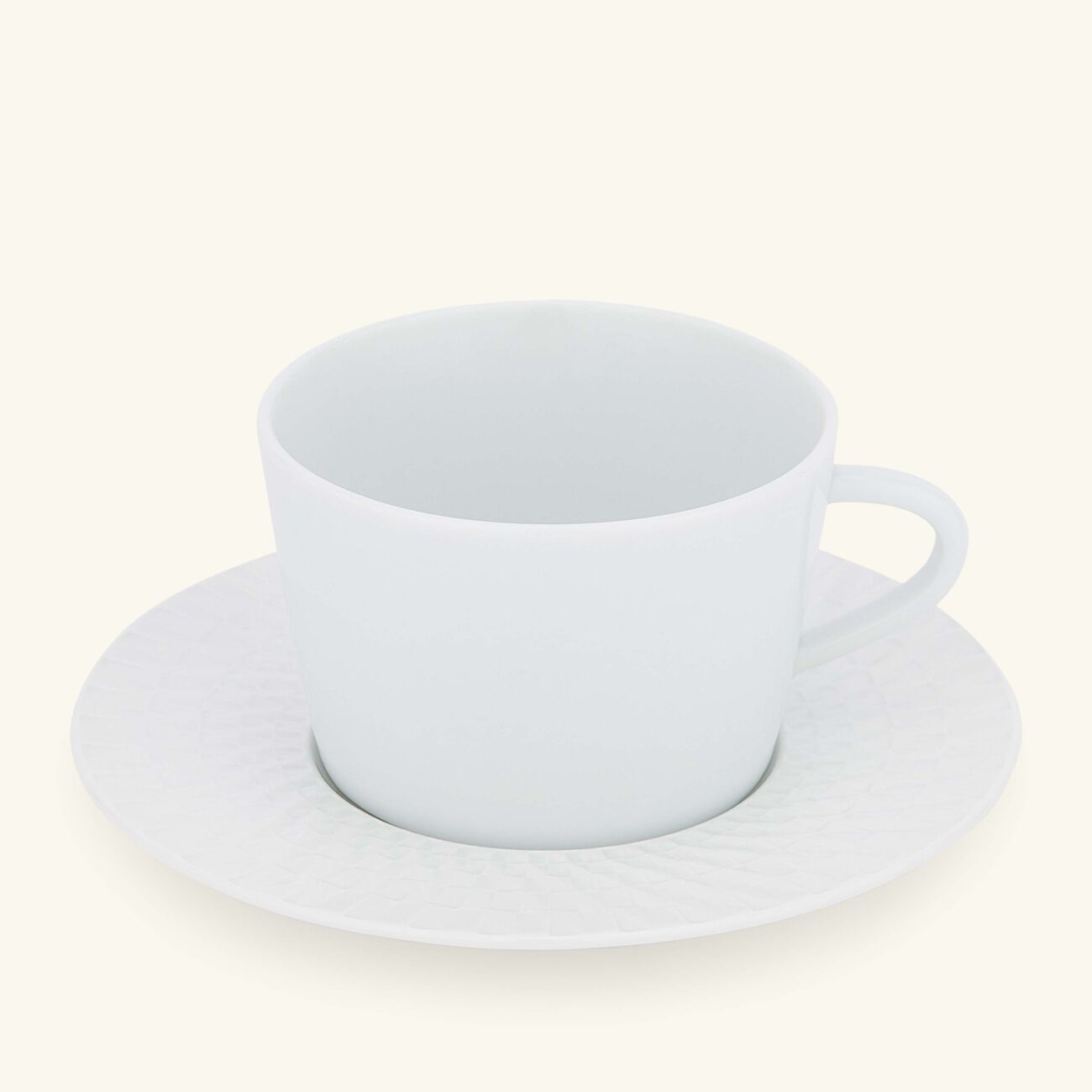 bernardaud twist tea cup saucer white