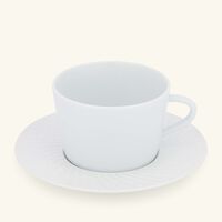bernardaud twist tea cup saucer white