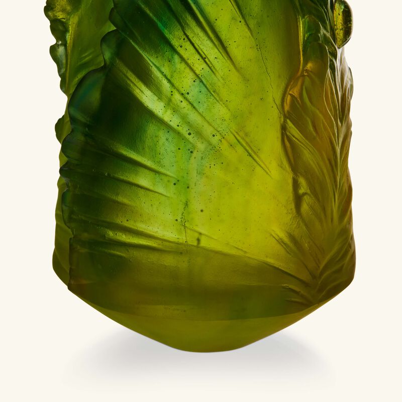 Fleur de Paon Exotique Vase Small Green Limited Edition daum fleur de paon exotique vase small green limited edition
