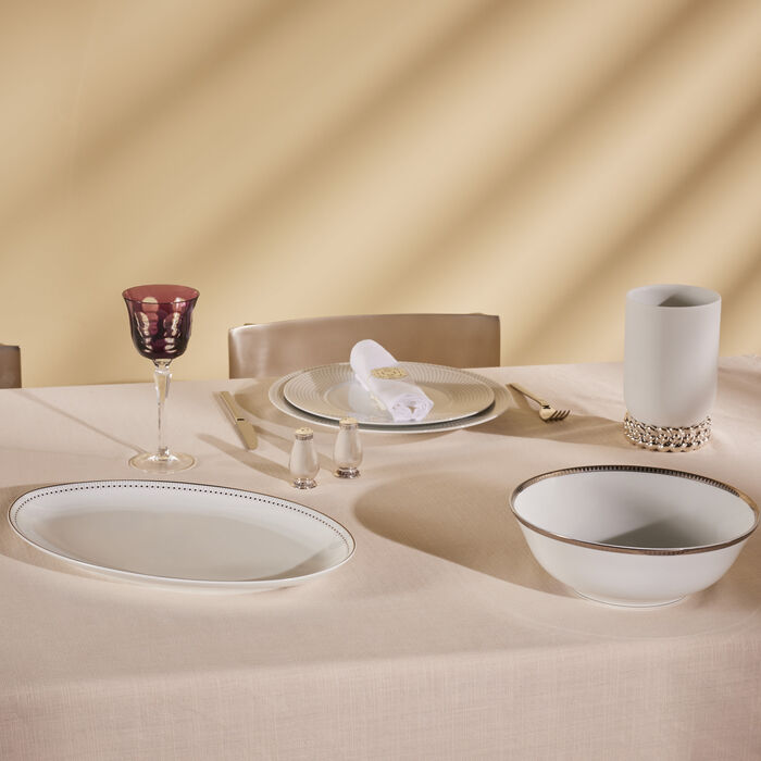christofle malmaison imp riale serving platter oval white 38cm