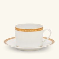 christofle malmaison tea cup saucer gold