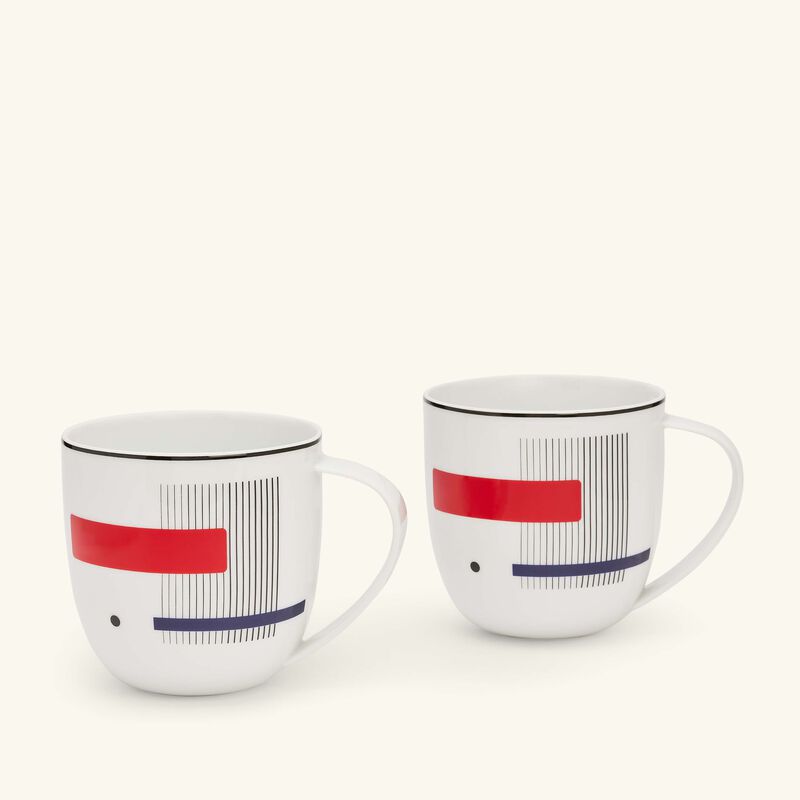 Oscar Mug Red Set Of 2 bernardaud oscar mug red set of 2