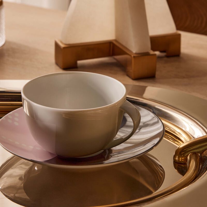 bernardaud oscar tea cup   saucer black