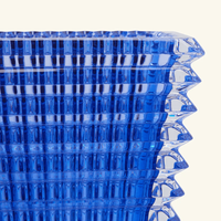 baccarat eye vase rectangular small blue