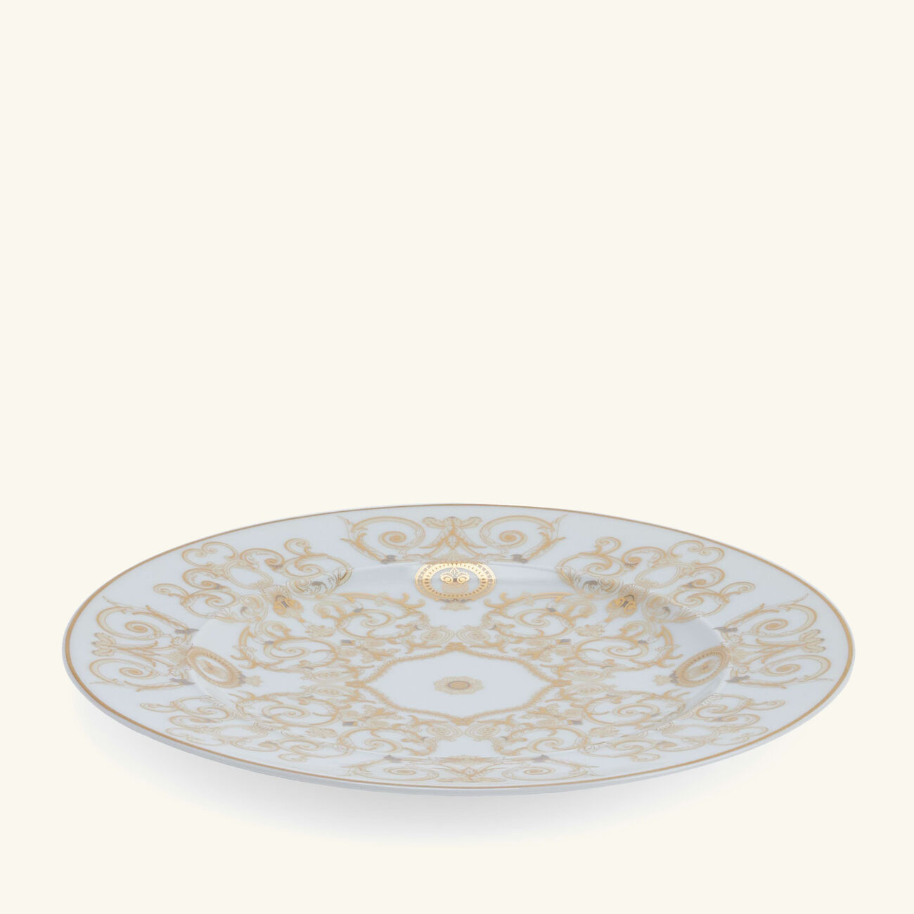 versace medusa gala dinner plate round white 18cm
