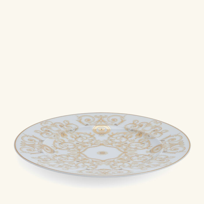 versace medusa gala dinner plate round white 18cm