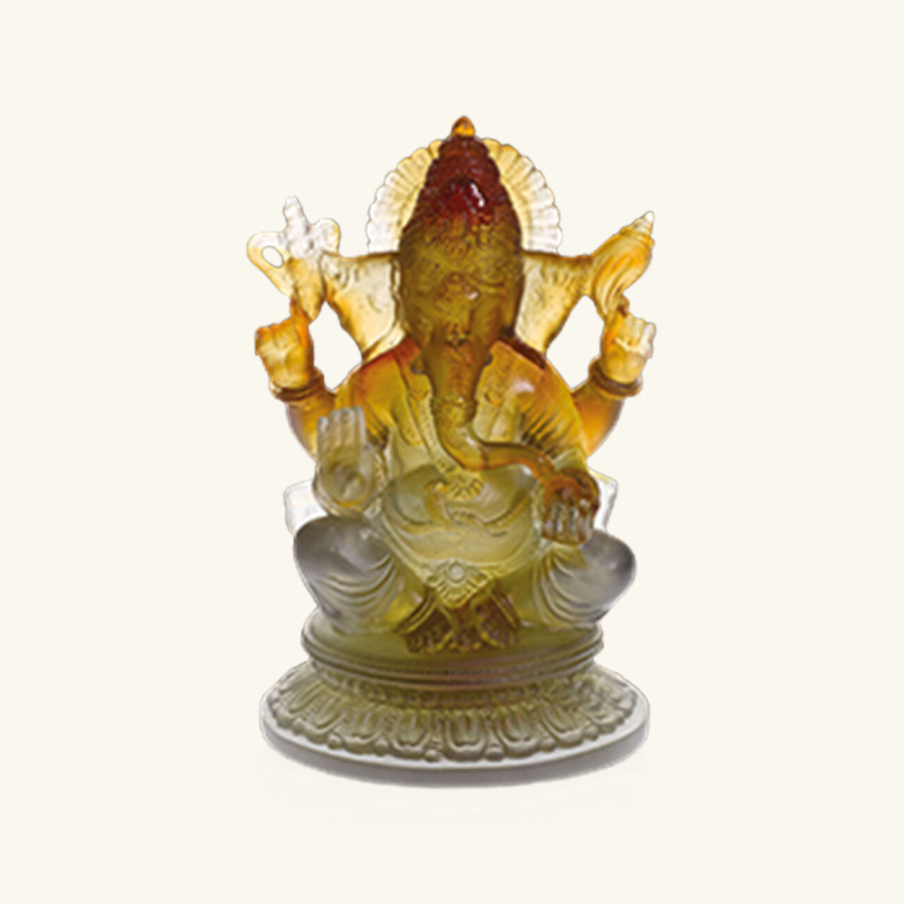 Ganesh Blessing Sculpture Small Amber daum ganesh blessing sculpture small amber