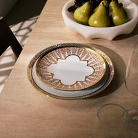 haviland cavalier royal dinner plate round gold 28cm set of 2