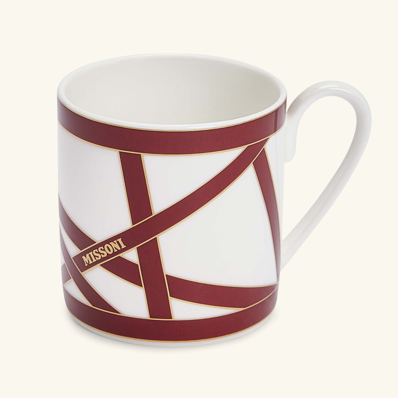 ميسوني هوم طقم ناستري المؤلف من فنجانين للقهوة مع صحنيهما بلون أحمر