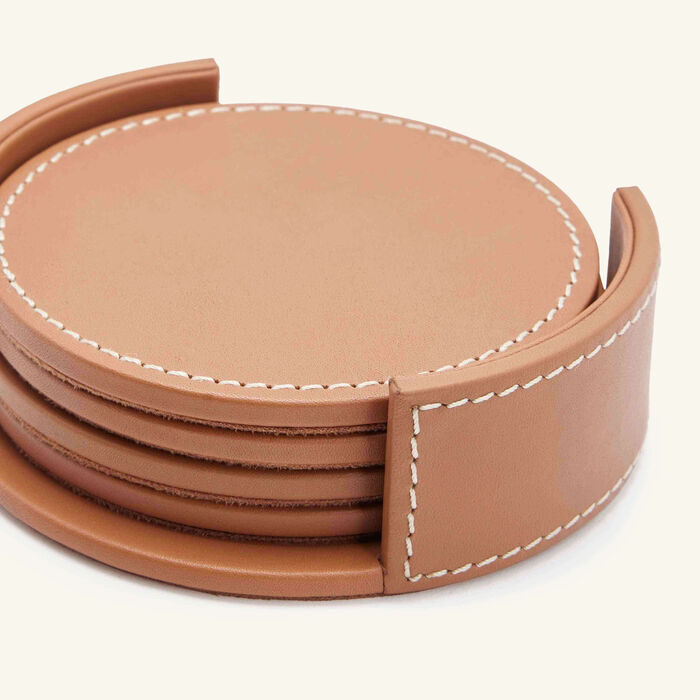 ralph lauren home wyatt coaster brown set of 4