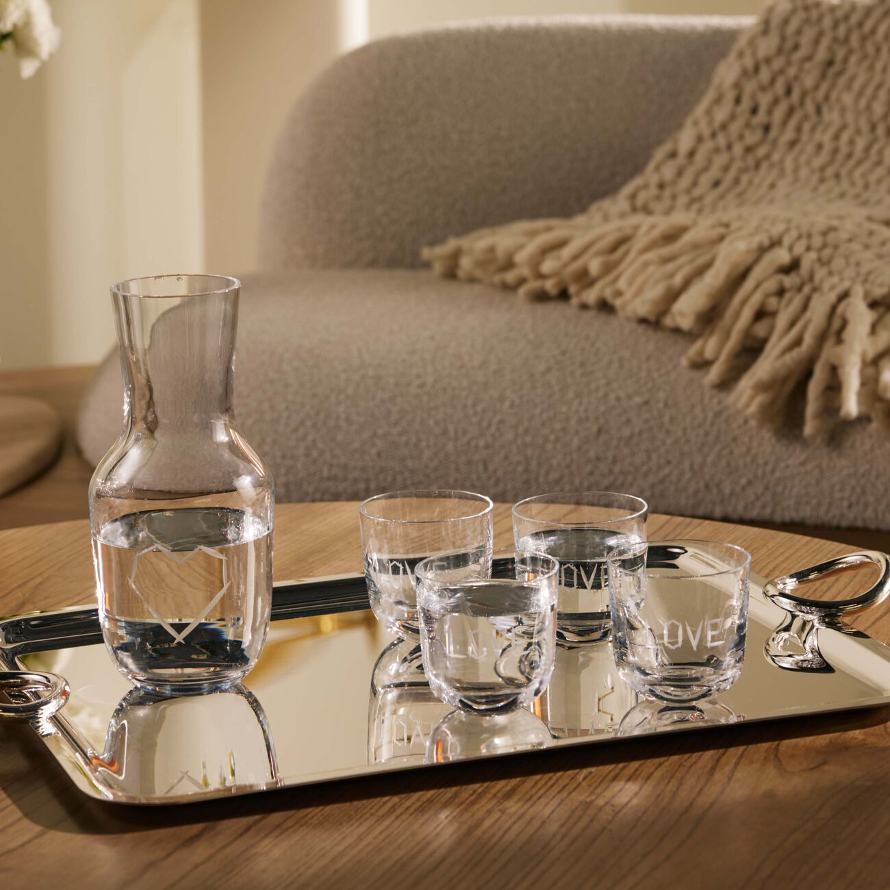 ABC Love Drinking Glass Clear ruckl abc love drinking glass clear