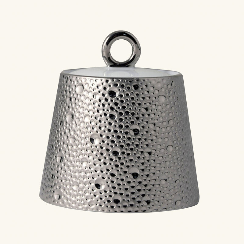 bernardaud ecume sugar bowl silver