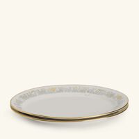 dimlaj hayat serving platter oval gold 26cm set of 2