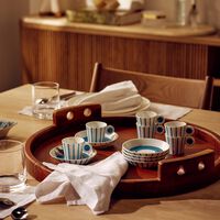 برناردو طقم إيرازو مؤلف من 6 فناجين قهوة مع صحونها باللون الأزرق