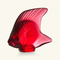 Fish Figurine Small Red lalique fish figurine small red