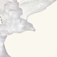 lalique golden eagle sculpture medium clear