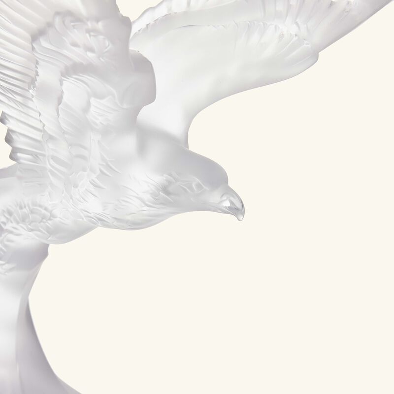 lalique golden eagle sculpture medium clear