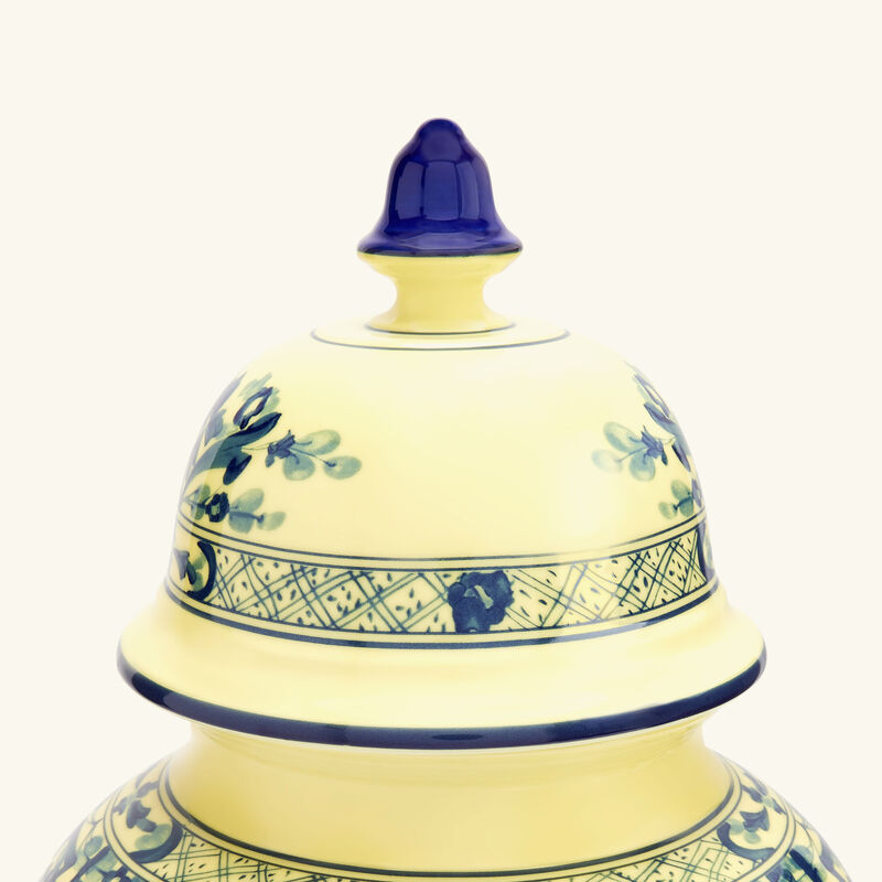 ginori 1735 potiche vase medium yellow