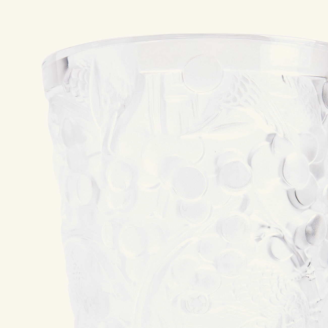 lalique merles et raisins vase small clear