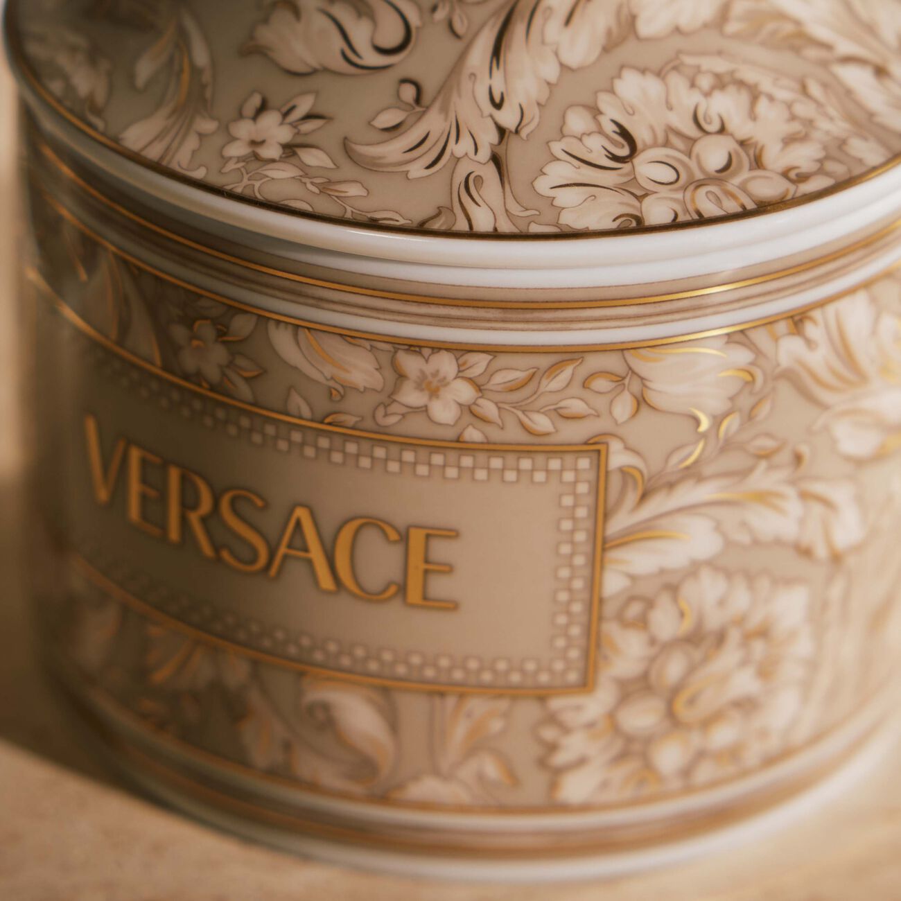 versace barocco beige trinket box small