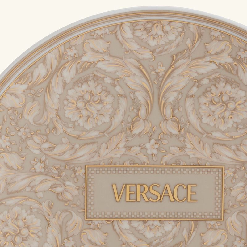 versace barocco beige bread butter plate round 17 cm